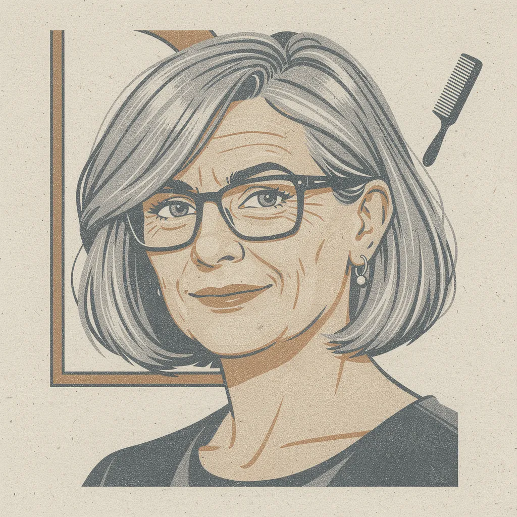 coupe de cheveux femme 50 ans avec lunettes