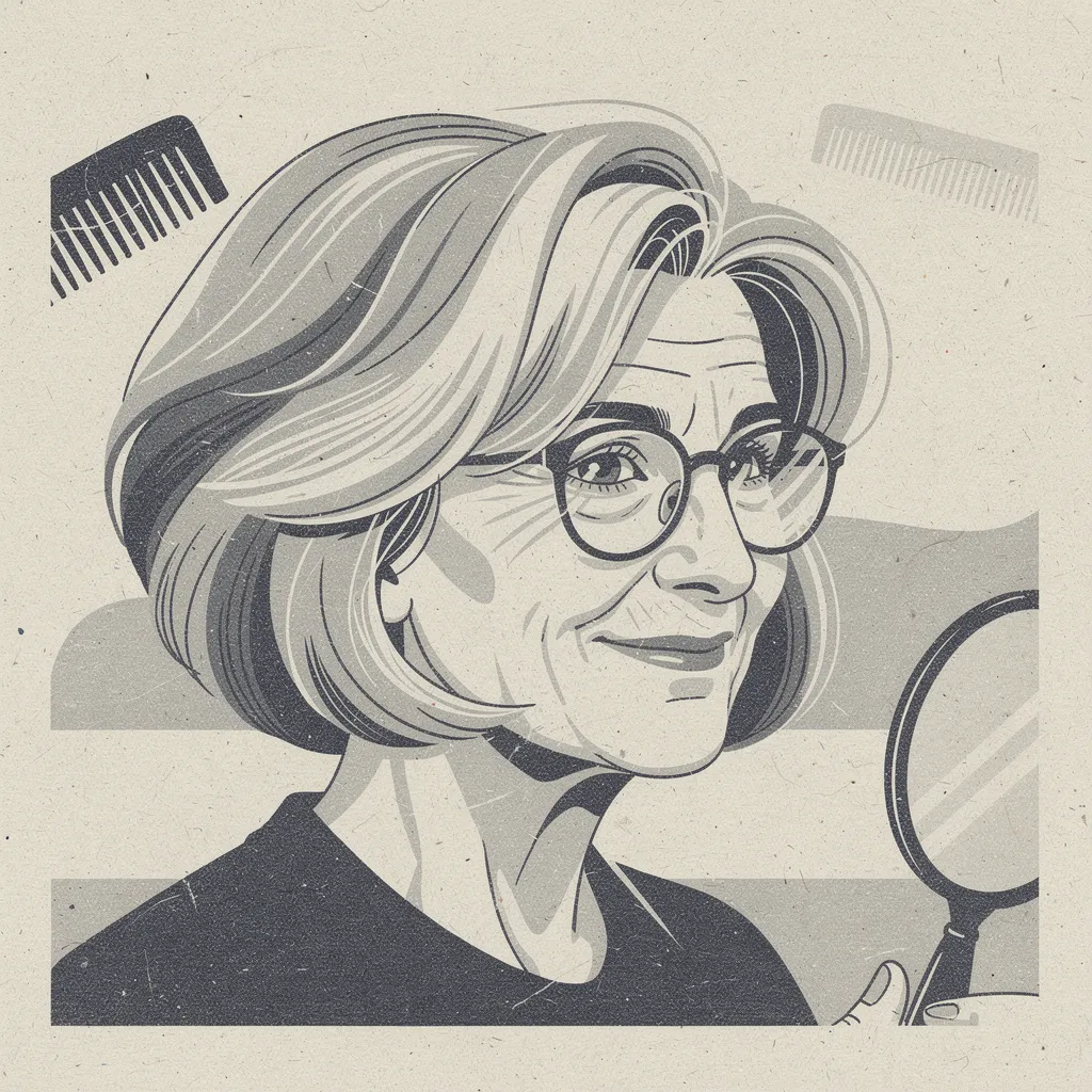 dégradé coiffure femme 70 ans avec lunettes