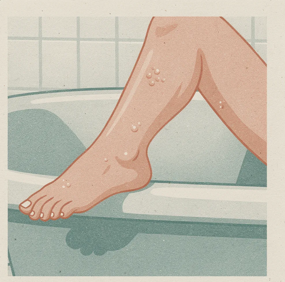 bouton blanc epilation