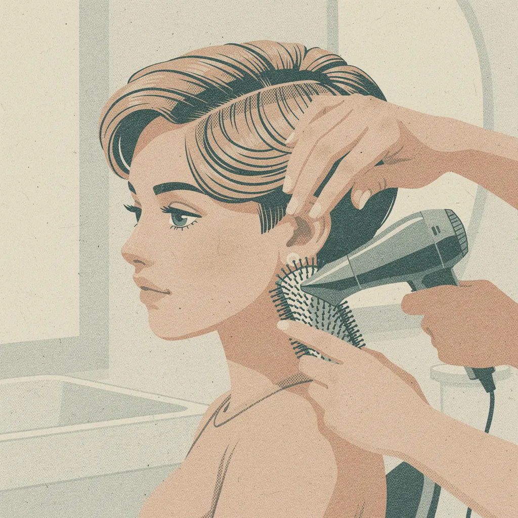 comment faire un brushing sur cheveux courts