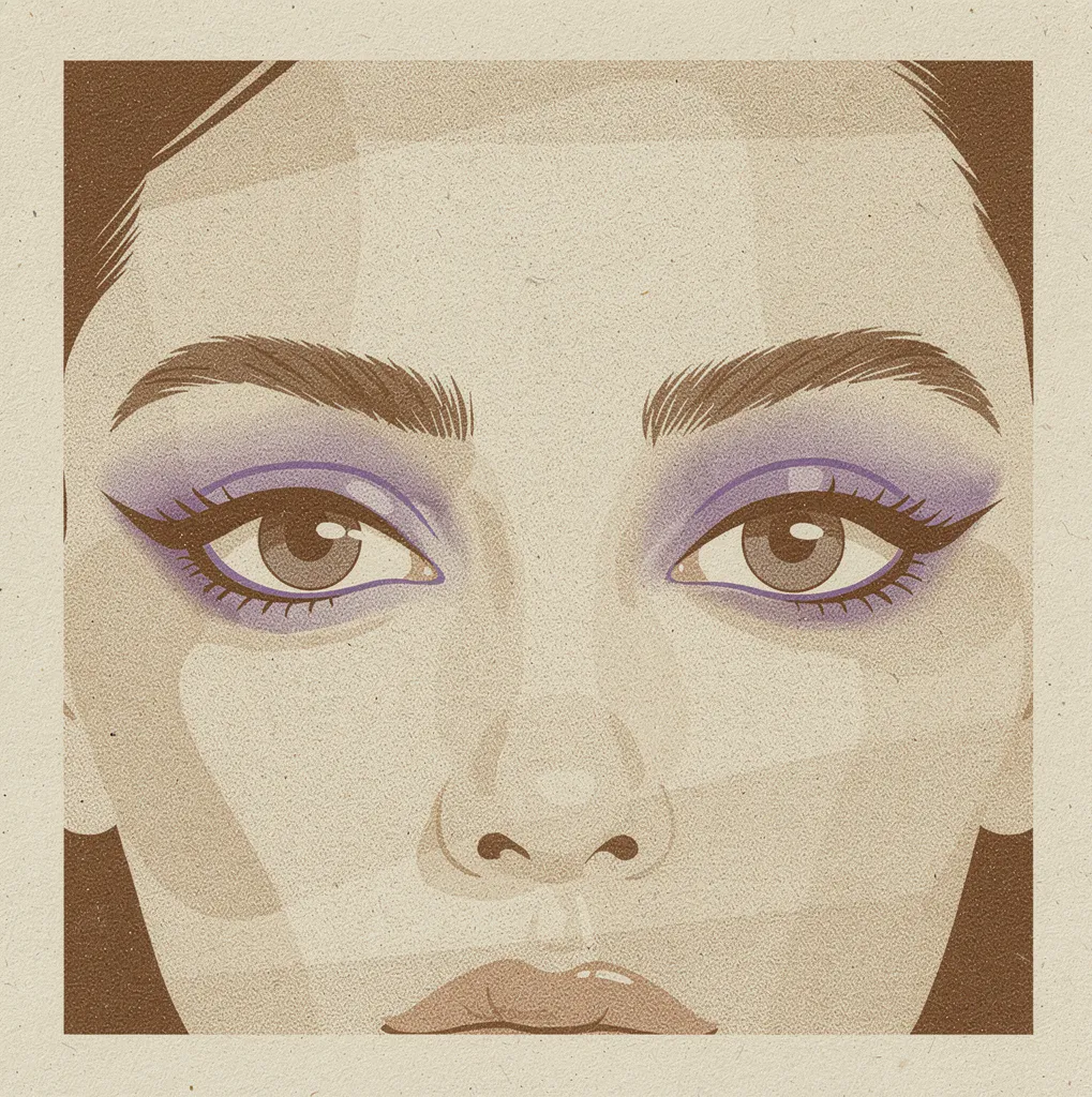 contour des yeux violet